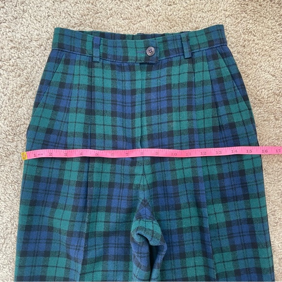 Pendleton Vintage 1980’s Black Watch Tartan Plaid Pleated Trouser Pants Size 4 - Picture 12 of 16